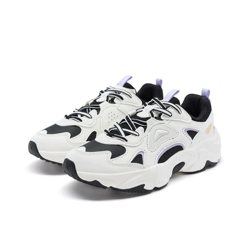 XTEP Star Trail Slip Resistant Breathable Low Top Casual Shoes Women's White Black-2