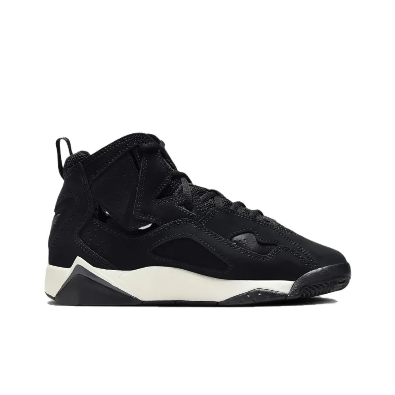 Jordan True Flight Abrasion Resistant High Top Children's Basketball Shoes Black Teenagers-1