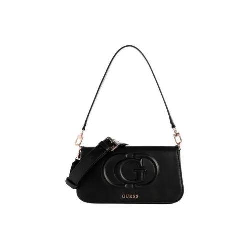 GUESS Polyurethane Handbag, Shoulder Bag Women's Black/Ecru