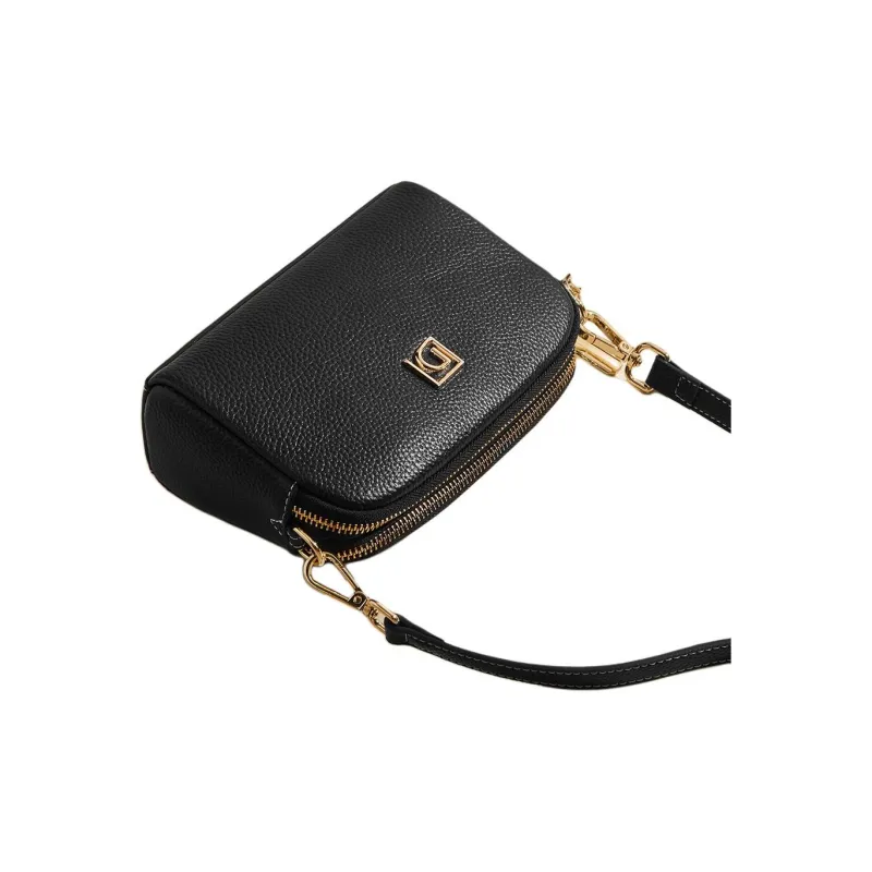 Marino Orlandi Cow Leather Bonded Synthetic Leather Crossbody Bags Shoulder Bags Women's Black/White-3