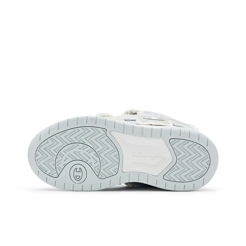 Champion Low-Top Skateboard Shoes Women's Macedonian Blue/Milk White-4
