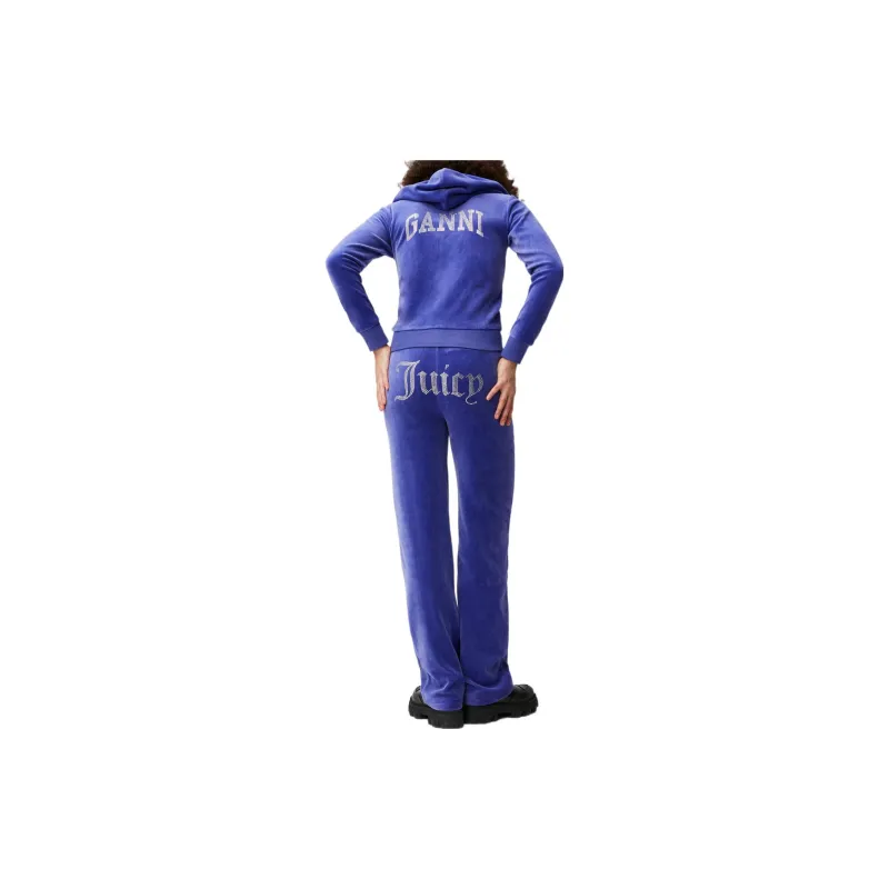 GANNI Juicy Couture Knitted Sweatpants Women's Purple-3