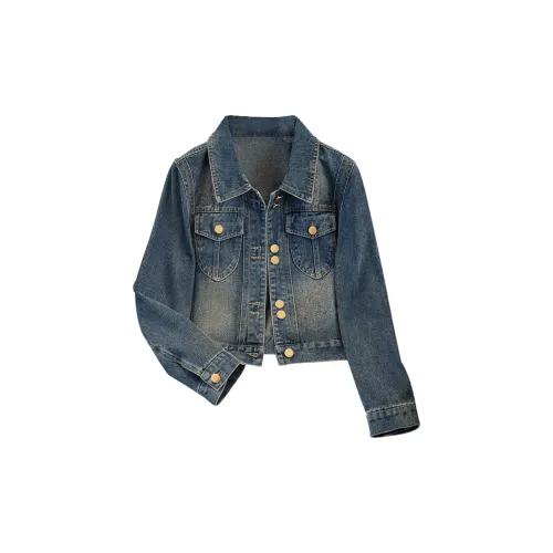 Cypress House Denim Jackets Women's Dark Blue