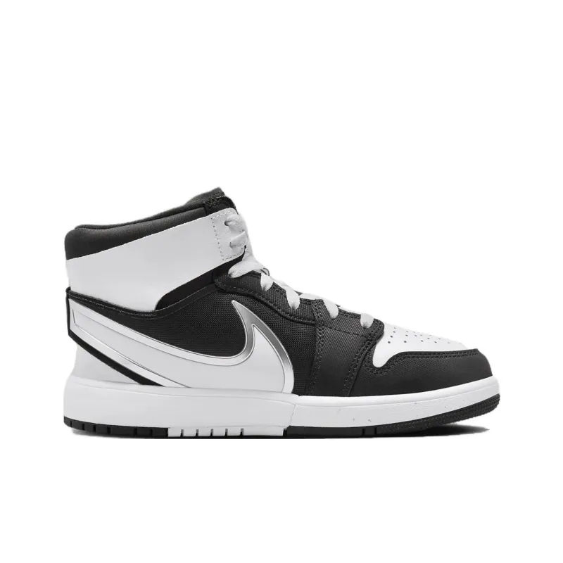 Jordan Air Jordan 1 Anti Slip Wear Resistant Mid Top Children's Basketball Shoes Black Unisex-1