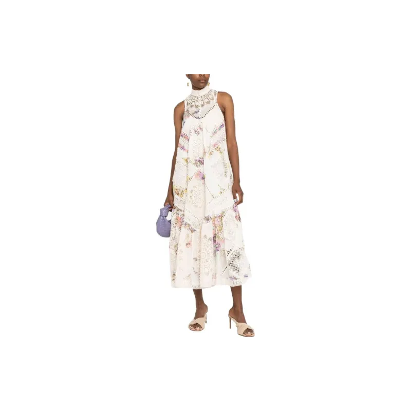 Zimmermann Sleeveless Dresses Women's White-2