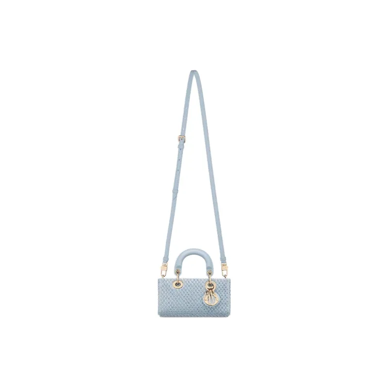 DIOR Lady D Joy Calfskin Lady Dior Bag, Shoulder Bag, Crossbody Bag, Handbag Extra Mini Women's Light Blue-2