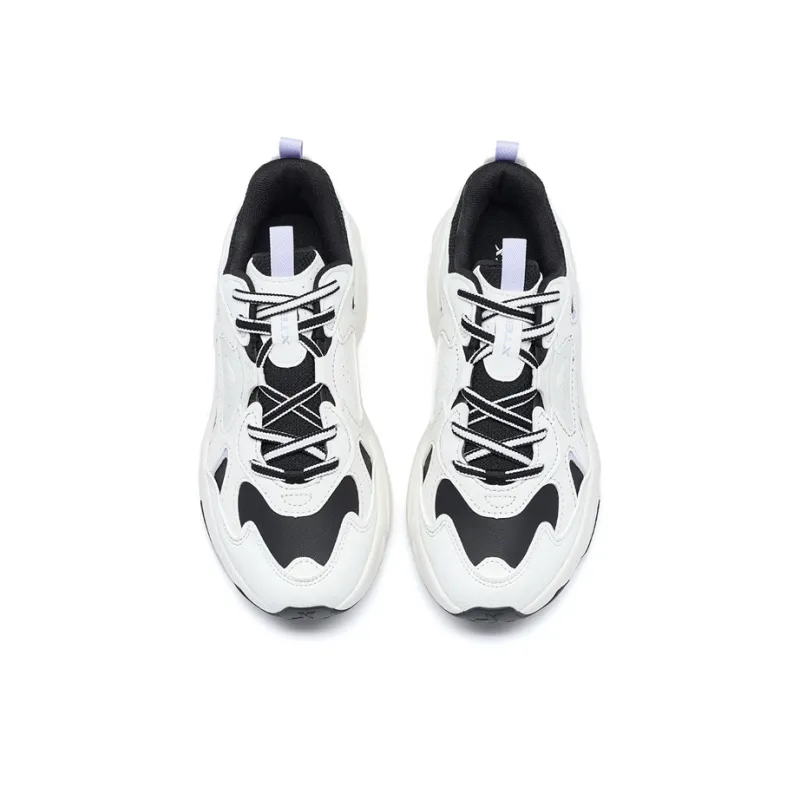 XTEP Star Trail Slip Resistant Breathable Low Top Casual Shoes Women's White Black-3