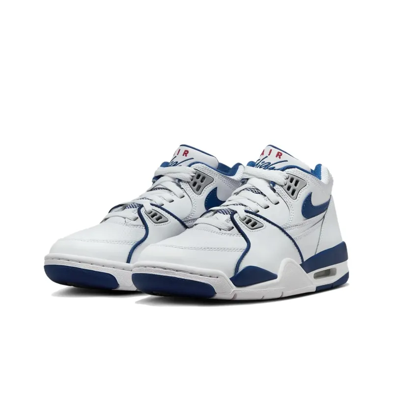 Nike Air Flight 89 Shock Absorbers Mid Top Kids Lifestyle Shoes White Blue Unisex-2