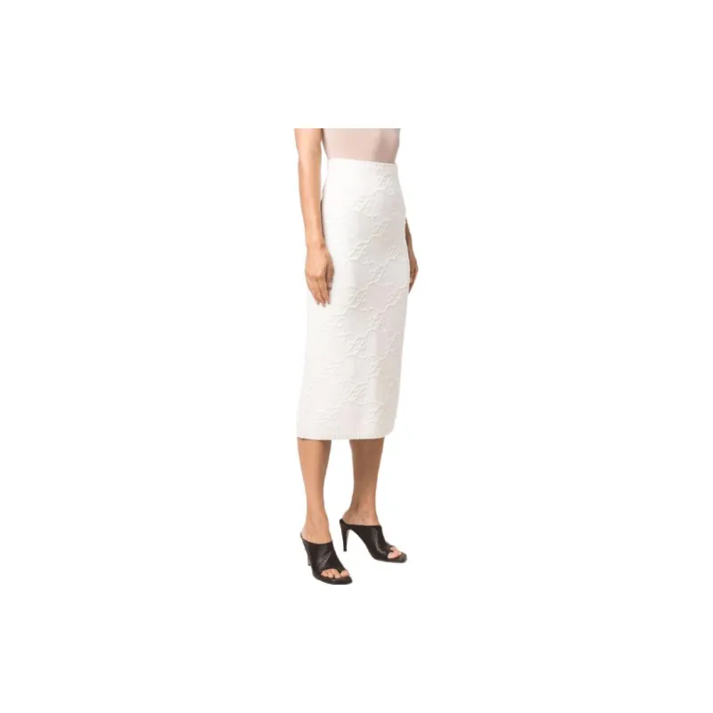 FENDI FW21 Midi Skirts Women's White-3