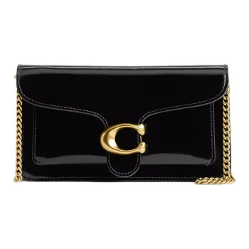 COACH Tabby Leather Shoulder Bag, Crossbody Bag Small Size Women's Black