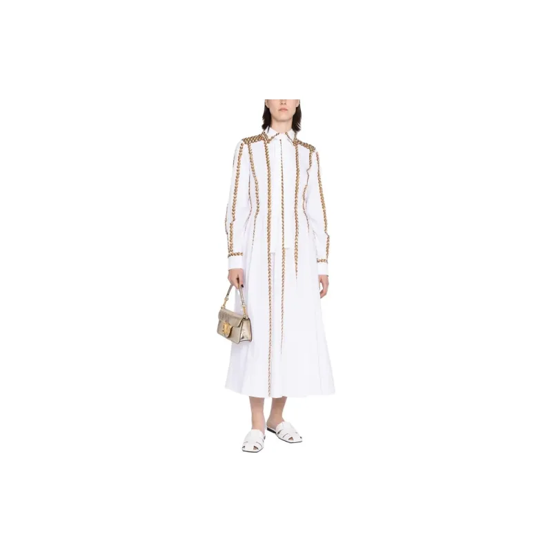 Valentino Long-Sleeved Dresses Women's White-1