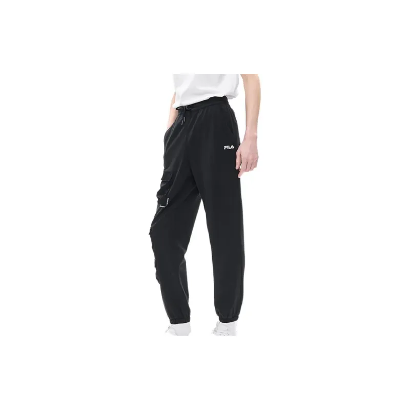 FILA FUSION Knitted Sweatpants Women's Black-3