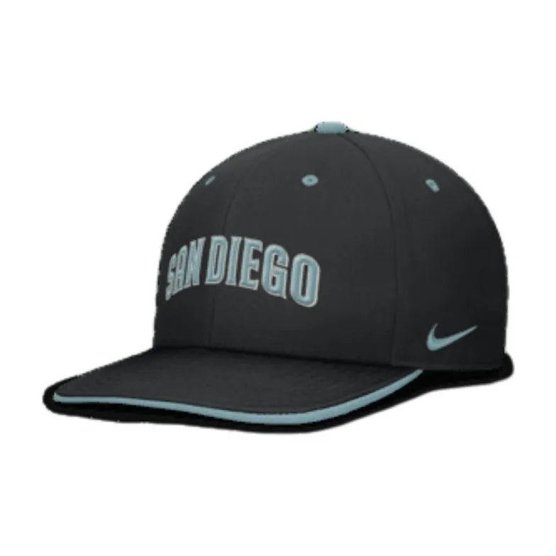Nike San Diego Padres Pro Tech Script Men's Nike Dri-FIT Mlb Adjustable Hat-0