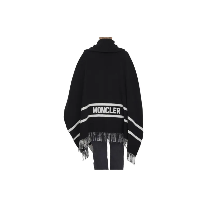 Moncler Fringed Hem Oversized Cape-5
