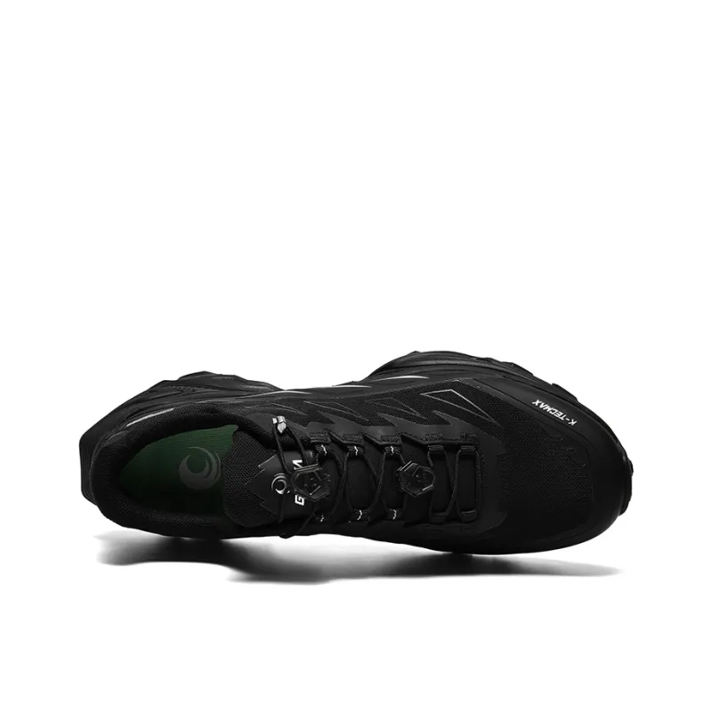 GLUNA Anti-Slip And Wear-Resistant Lightweight Low-Top Trail Running Running Shoes Unisex Black-4