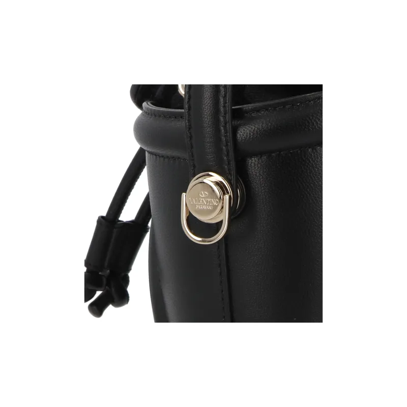 Valentino Sheepskin Bucket Bags Shoulder Bag Crossbody Bag Handbag Women's Black-5