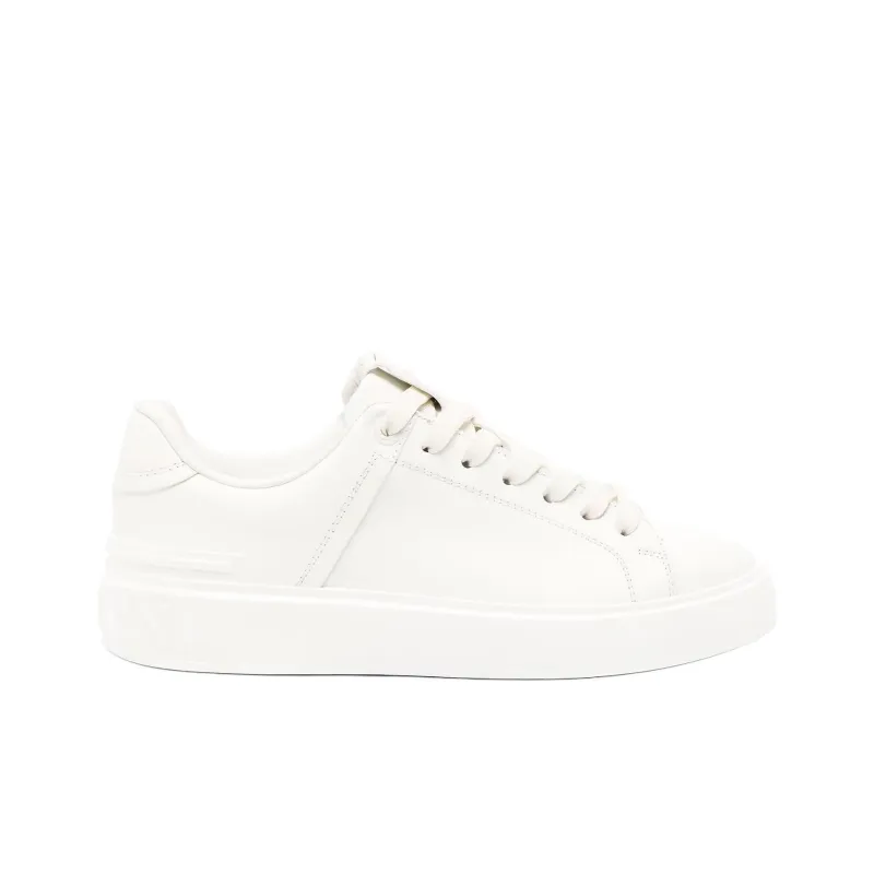 BALMAIN B Court Low Top Skateboard Shoes Women's White-1
