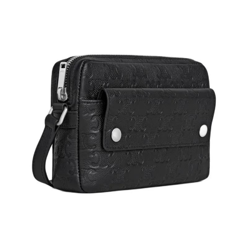 CELINE Calfskin Crossbody Bag, Shoulder Bag Mini Men's Black-1