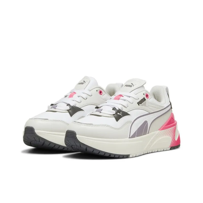 PUMA R78 Wear Resistant Low Top Casual Shoes Women's White Pink-2