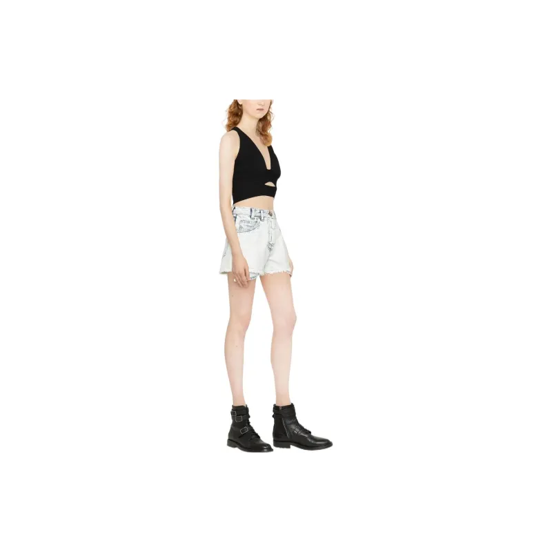 BALMAIN Layered Denim Shorts-2