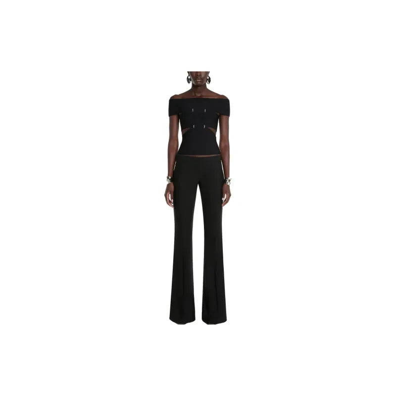 Alexander McQueen Cut Out Off Shoulder Stretch Top-1