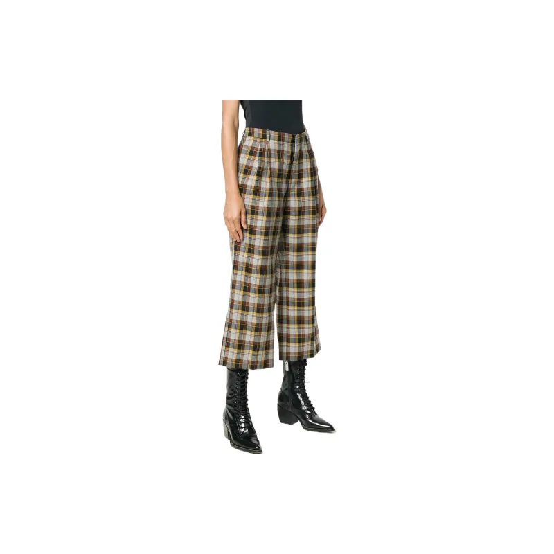 MIU MIU FW22 Casual Pants Women's Yellow-3