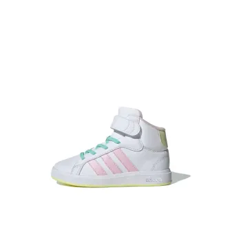 adidas Grand Court Mid K 'White Clear Pink Yellow'