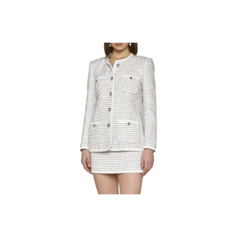 Alessandra Rich Straight Hem Buttoned Jacket-2