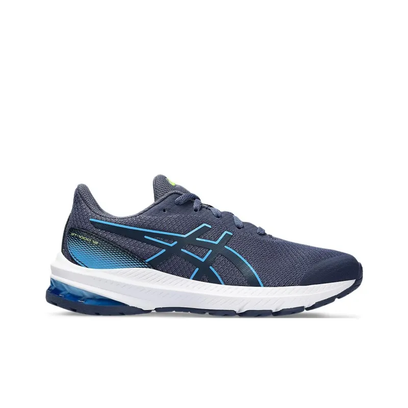 Asics GT-1000 12 Anti-Slip Wear-Resistant Low-Top Kids' Running Shoes Blue Teenagers-1