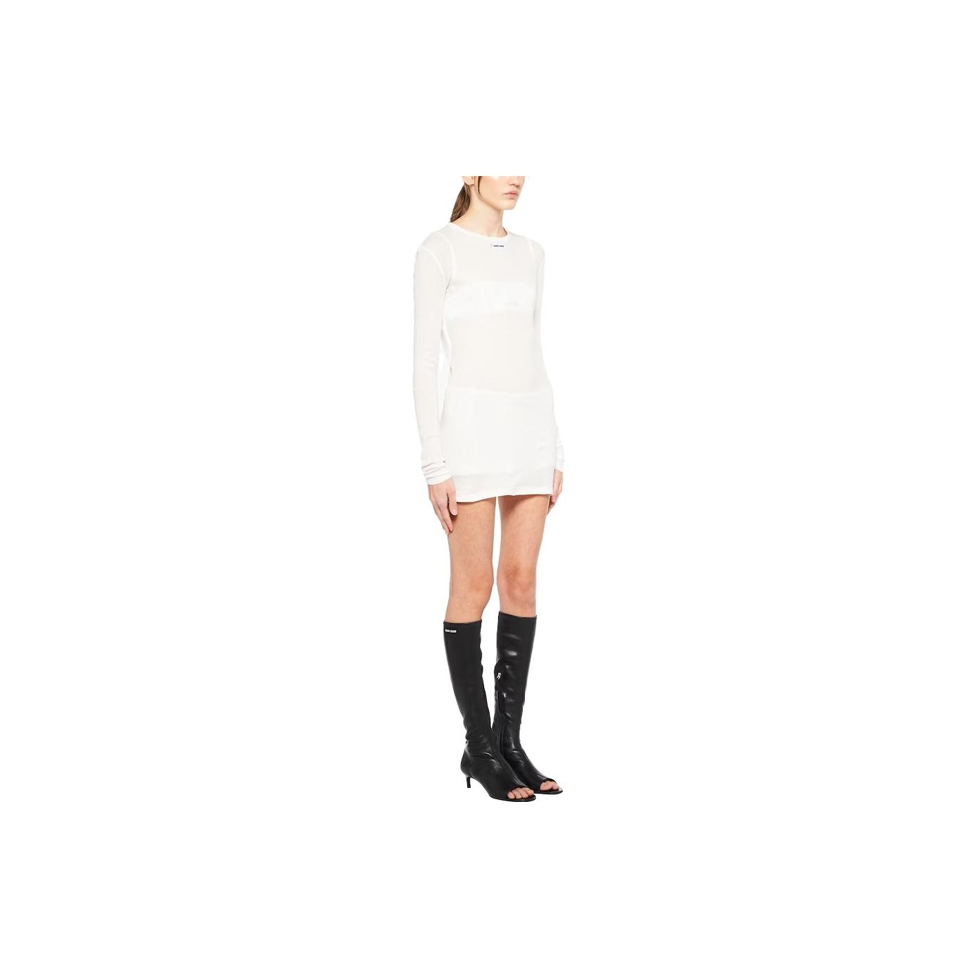 MIU MIU SS23 Long-Sleeved Dresses Women's White - POIZON