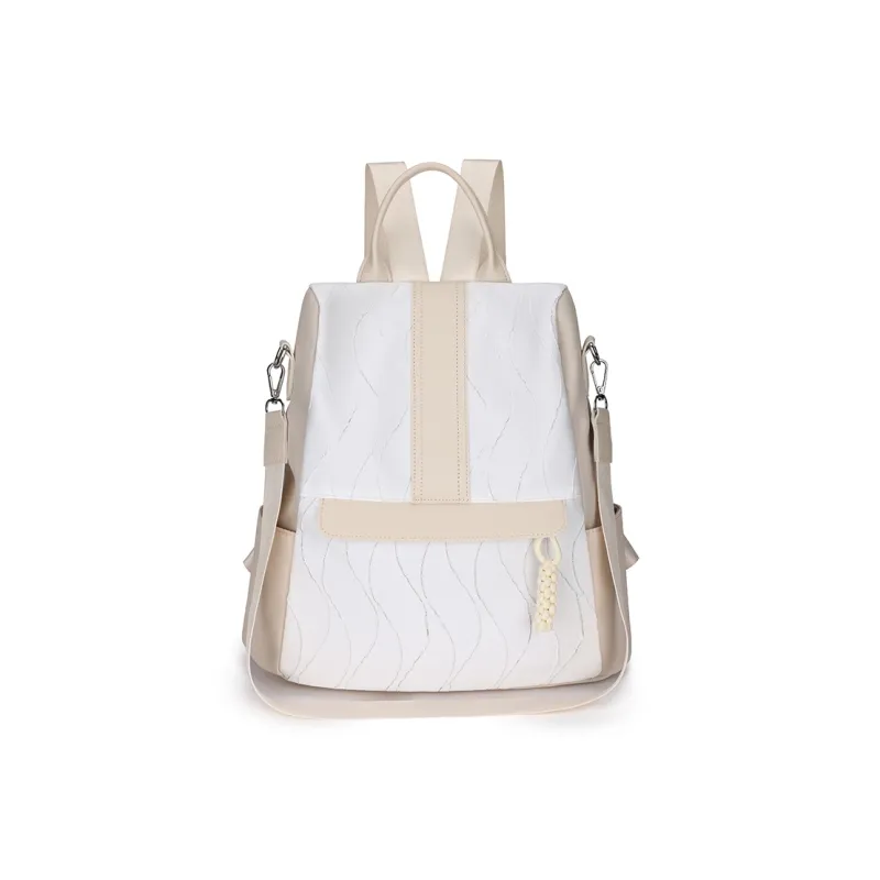 GEERDUN Oxford Backpack Unisex Ecru/Black/Pink/Light Green-0