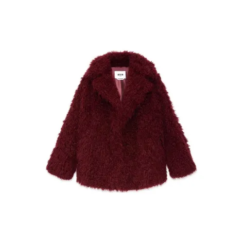 MSGM Velvet Jackets Women's Burgundy