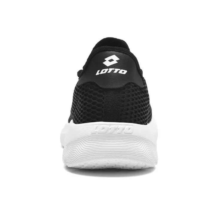 LOTTO Slip Resistant Breathable Coverage Lightweight Low Top Casual Shoes Men's Black White-4