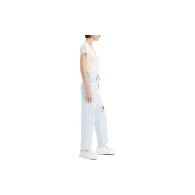 Levis Jeans Women's Blue With White Lettering-3