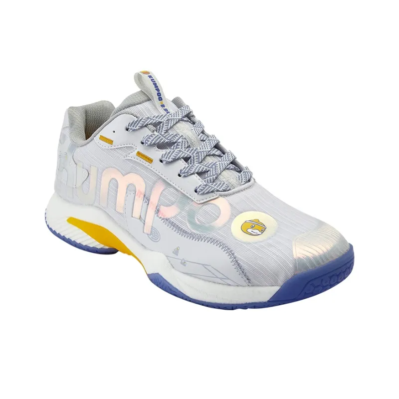 KUMPOO Badminton Shoes Unisex Low Top White/Blue Color-3