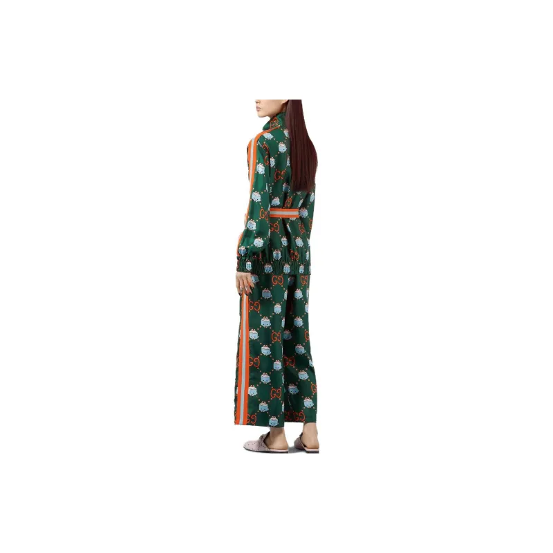 GUCCI Long Sleeved Dresses Women's Green-6
