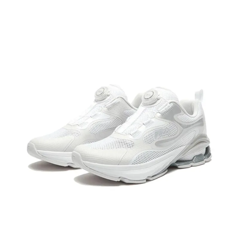 FILA KIDS Anti Slip Wear Resistant Low Top Kids' Running Shoes White Gray Teenagers-2