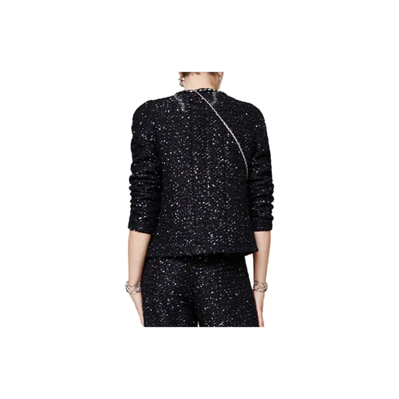 CHANEL Jacket Women's Spring Outerwear Black-3