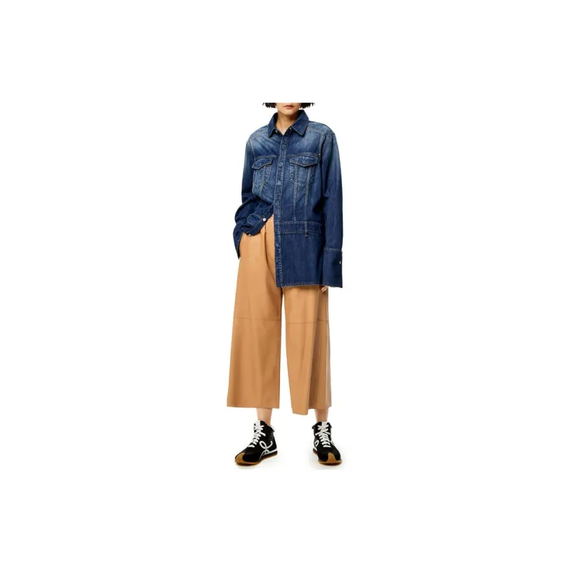 LOEWE Cropped Trousers 'Toffee'-1