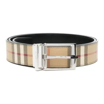 Burberry - Leather Belts Men's Beige -