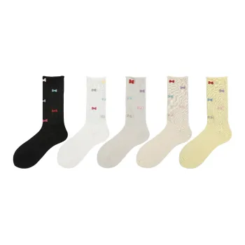 COTTON CHEESE Mid Calf Socks Women's 5 Pack