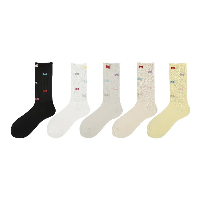 COTTON CHEESE Mid Calf Socks Women's 5 Pack-0