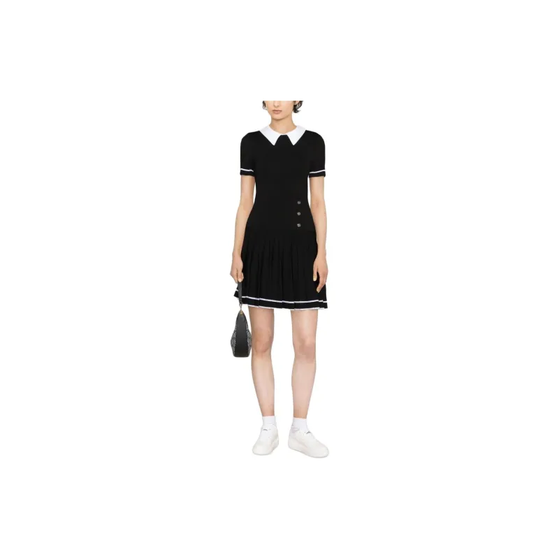 Sandro Short Sleeved Dress Women's Black-1