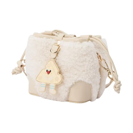 SEM/R PU Bucket Bag, Crossbody Bag Large Size Women's Coffee 50800 Ecru 10301 Pink Tone 01315-1