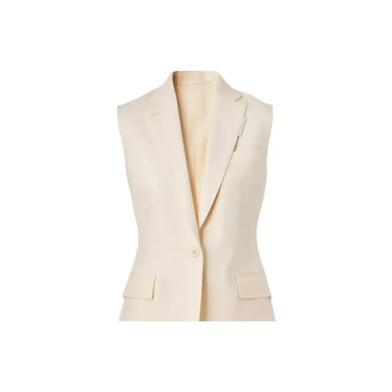 Burberry SS22 Jackets Coats Women's Cheese Milk Beige-5