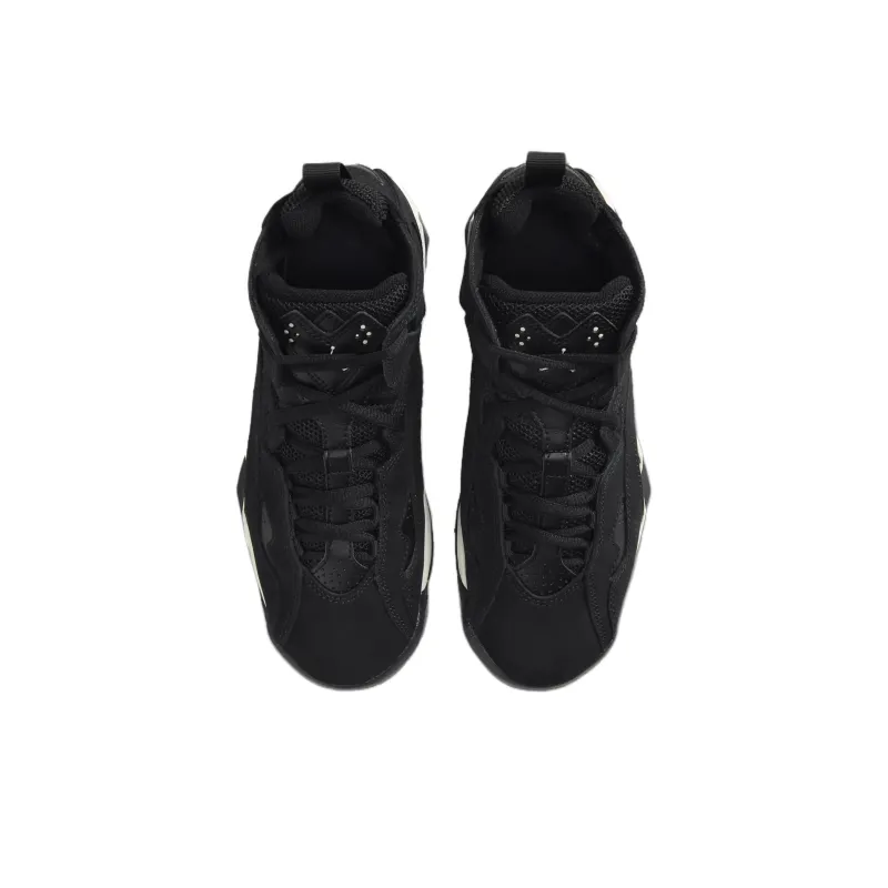 Jordan True Flight Abrasion Resistant High Top Children's Basketball Shoes Black Teenagers-2