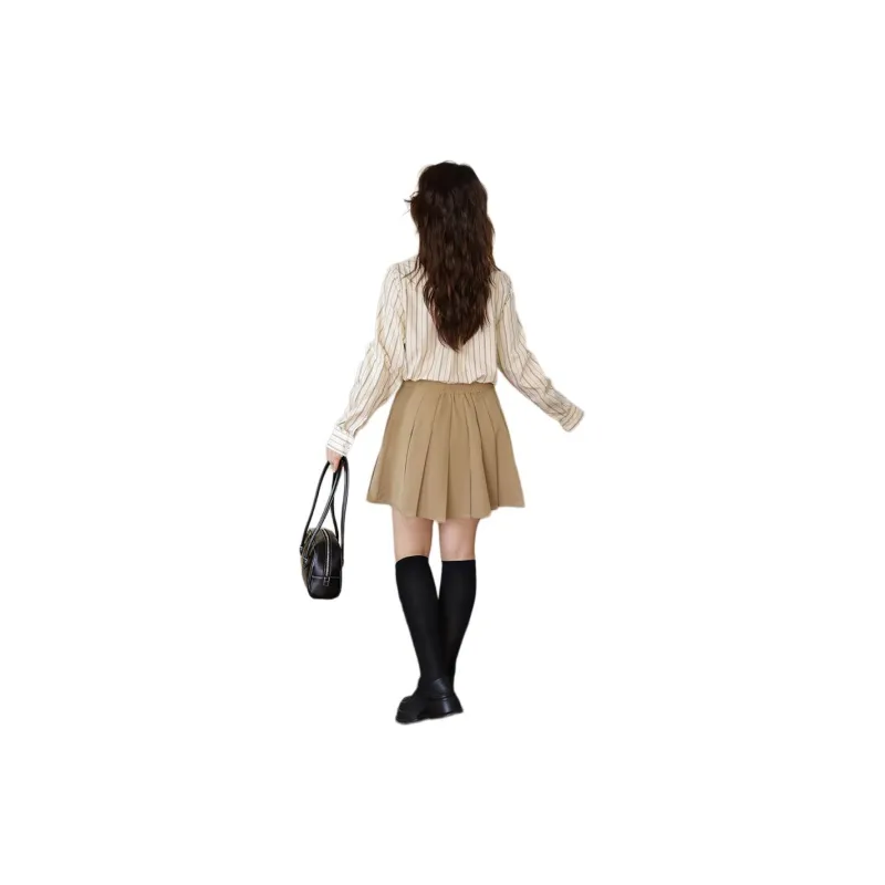 DAMABAIFENBAI Shirt Women's Apricot-0