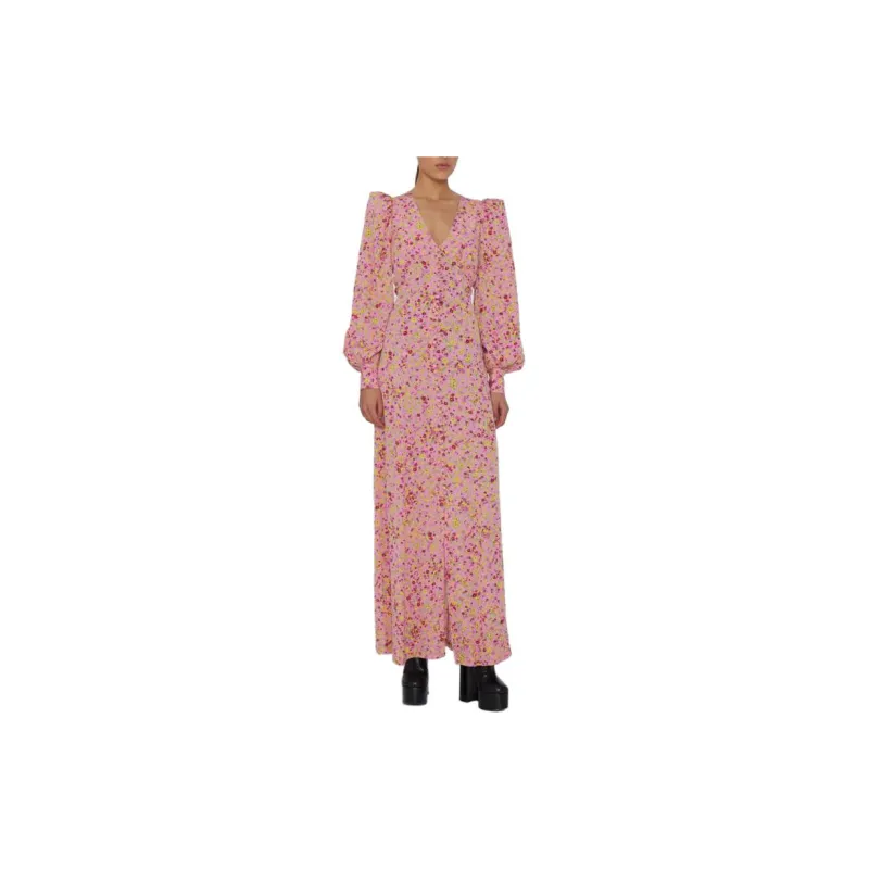 Rotate Floral-jacquard Maxi Dress-2