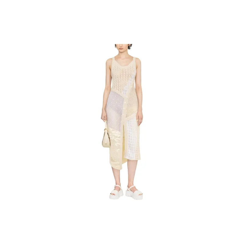 Marine Serre Panelled Crochet Dress-1