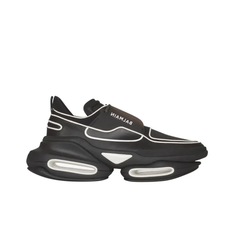 BALMAIN B Bold Low Top Black White-1